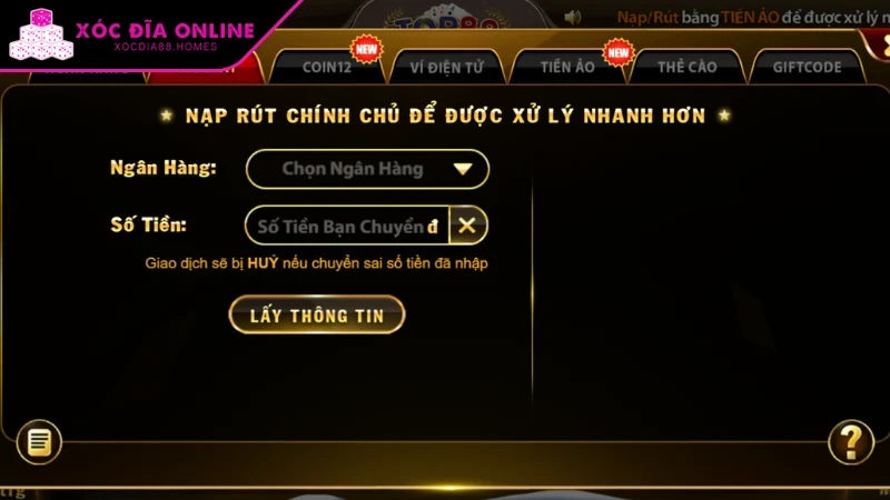 Cách để nạp tiền nhanh chóng?